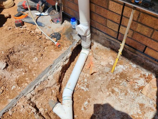 Drain pipe repair shown on Grove’s blocked drains service page